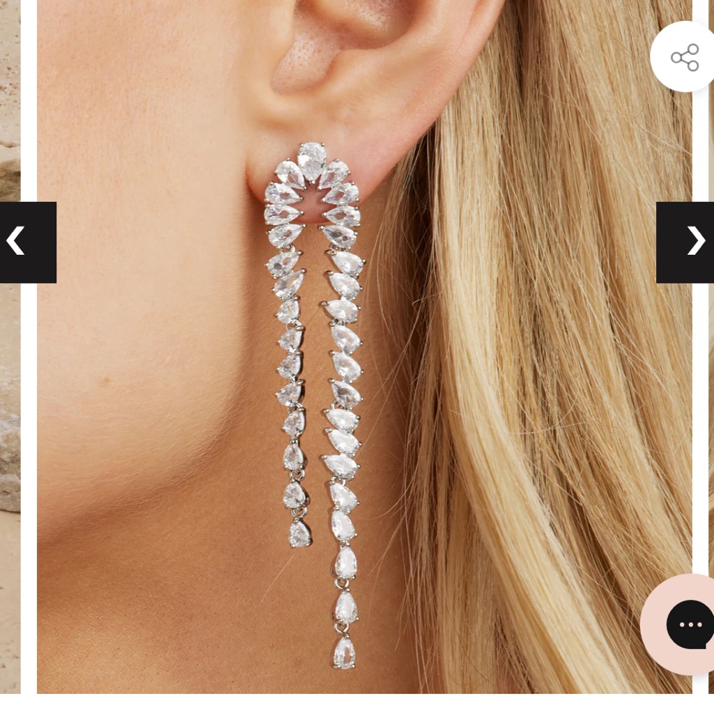 Nwot: Untamed Petals By Amanda Judge Nesta Drop Earrings Elegant Silver Drop